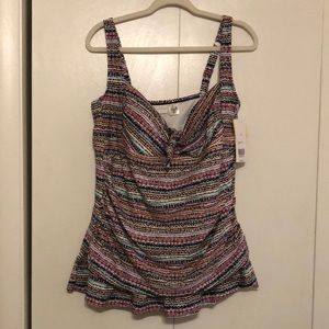 New directions. Swimsuit. New with tag. Plus size. Size 1X.